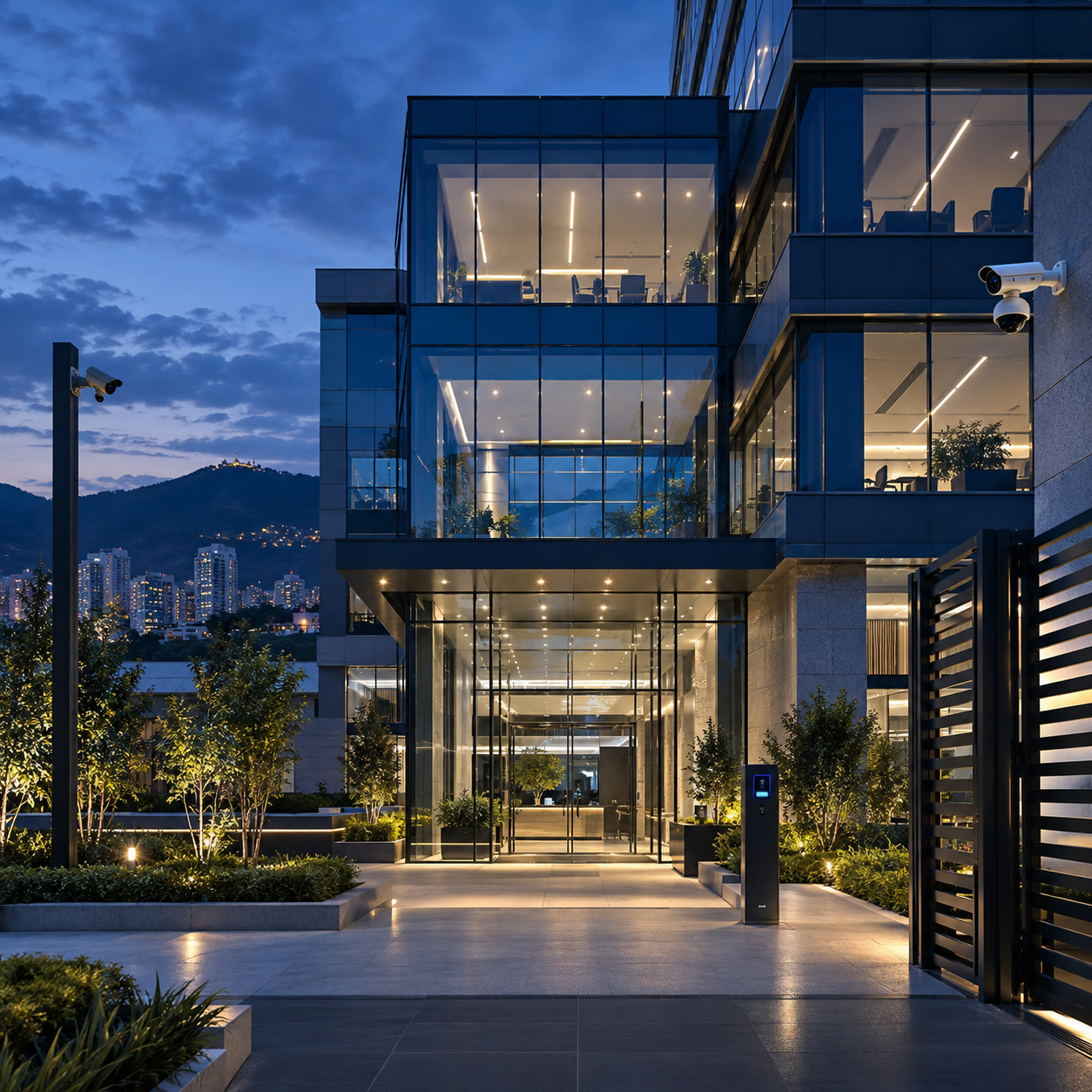 Integración de soluciones de seguridad electrónica Edificio inteligente con sistemas de seguridad electrónica